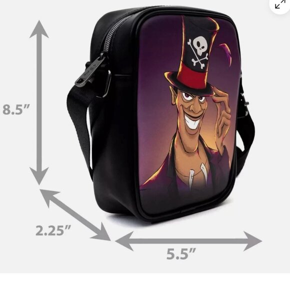 Buckle-Down Disney Villains Dr Facilier Crossbody Deluxe Crossbody Bag NWT - Picture 3 of 7